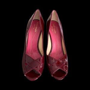 KATE SPADE - Ruby Red Peep Toe Pump (W6)
